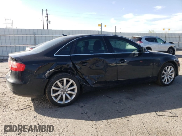2013 Audi A4 Premium Plus with VIN WAUFFAFL6DN028231, listed as a Copart auction lot 53315575 with 101,561 mi miles and Salvage Title. Bid and sale history available at carsss.com. Image 3.