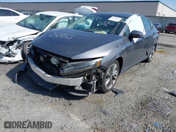 2018 Honda Clarity Plug-In Hybrid with VIN JHMZC5F19JC021696, listed as a IAAI auction lot 41920191 with 1 mi miles. Bid and sale history available at carsss.com. Image 2.