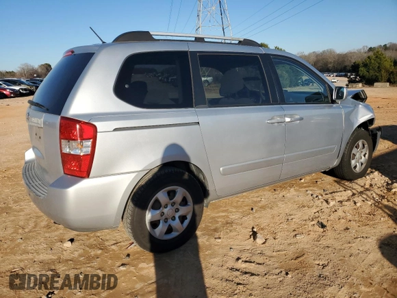 2007 Kia Sedona with VIN KNDMB133676139354, listed as a Copart auction lot 88215955 with 186,600 mi miles and Salvage Title. Bid and sale history available at carsss.com. Image 3.