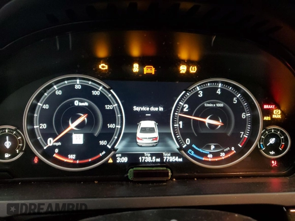 2014 BMW 7 Series ALPINA B7 xDrive with VIN WBAYF8C59ED141718, listed as a Copart auction lot 89348655 with 77,954 mi miles and Salvage Title. Bid and sale history available at DreamBid. Image 9.
