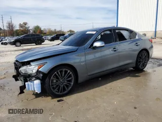 2016 Infiniti Q50 3.0t Red Sport 400 with VIN JN1FV7AP6GM421274, listed as a Copart auction lot 74578564 with 86,559 mi miles and Salvage Title. Bid and sale history available at carsss.com. Image 1.