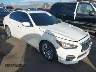 2015 Infiniti Q50 Premium with VIN JN1BV7AP6FM349523, listed as a IAAI auction lot 40940482 with 96,577 mi miles. Bid and sale history available at carsss.com. Image 1.