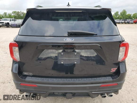 2020 Ford Explorer ST with VIN 1FM5K8GC1LGA80124, listed as a Copart auction lot 54865575 with 95,477 mi miles and Salvage Title. Bid and sale history available at carsss.com. Image 6.