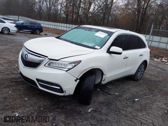 2016 Acura MDX w/Tech with VIN 5FRYD3H49GB008253, listed as a IAAI auction lot 41564115 with 127,500 mi miles. Bid and sale history available at carsss.com. Image 18.