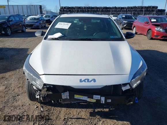 2022 Kia Forte GT-Line with VIN 3KPF54ADXNE485587, listed as a IAAI auction lot 41672256 with 26,337 mi miles and . Bid and sale history available at carsss.com. Image 12.