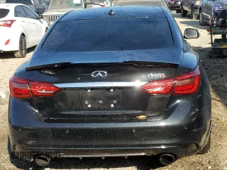 2019 Infiniti Q50 RED SPORT 400 with VIN JN1FV7AP7KM760554, listed as a Copart auction lot 83798944 with 76,401 mi miles and Salvage Title. Bid and sale history available at carsss.com. Image 6.