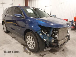 2022 Chevrolet Equinox LT z VIN 2GNAXKEV7N6118830, wystawiony jako IAAI lot #42175895 z przebiegiem 96 680 mil mil oraz . Historia ofert i sprzedaży dostępna na DreamBid. Obrazek 1.