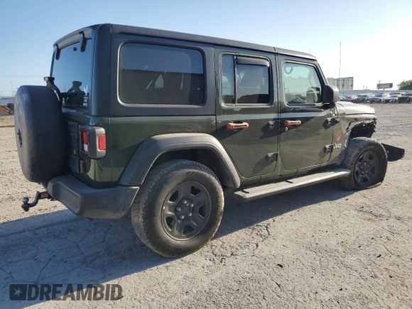 2021 Jeep Wrangler Unlimited Willys with VIN 1C4HJXDN9MW523180, listed as a Copart auction lot 52513505 with 106,130 mi miles and Salvage title. Bid and sale history available at DreamBid. Image 3.
