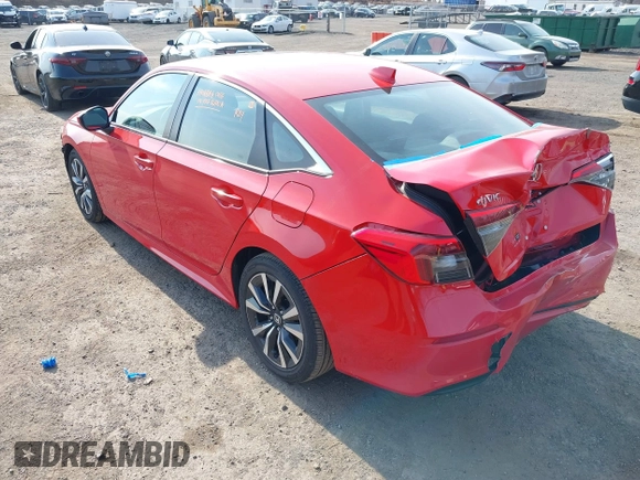 2023 Honda Civic Sedan EX with VIN 2HGFE1F79PH325484, listed as a IAAI auction lot 41793614 with 7,085 mi miles. Bid and sale history available at carsss.com. Image 3.