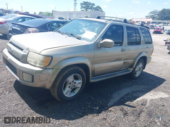 2002 Infiniti QX4 with VIN JNRDR09X52W213906, listed as a IAAI auction lot 41985589 with 166,733 mi miles and . Bid and sale history available at DreamBid. Image 2.
