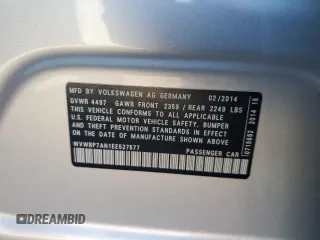 2014 Volkswagen CC Sport with VIN WVWBP7AN1EE527577, listed as a Copart auction lot 45793395 with 137,701 mi miles and Salvage Title. Bid and sale history available at carsss.com. Image 12.