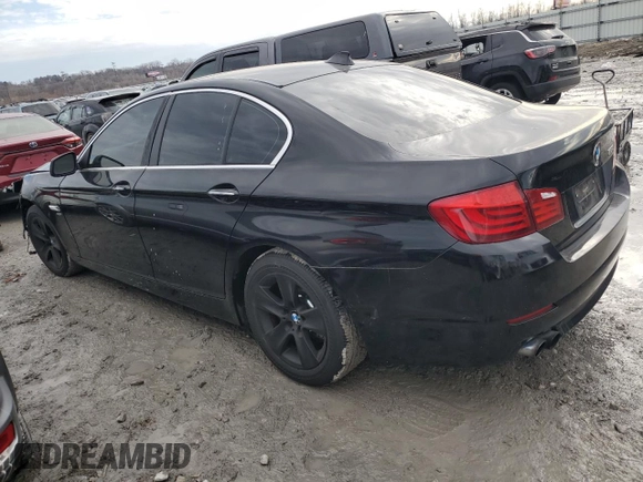 2012 BMW 5 Series 528i xDrive with VIN WBAXH5C55CC595066, listed as a Copart auction lot 46647335 with 124,330 mi miles and Salvage Title. Bid and sale history available at DreamBid. Image 2.