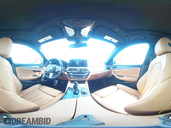 2023 BMW 5 Series 530i with VIN WBA53BH02PCM55841, listed as a Copart auction lot 58391765 with 6,947 mi miles and Salvage title. Bid and sale history available at DreamBid. Image 15.