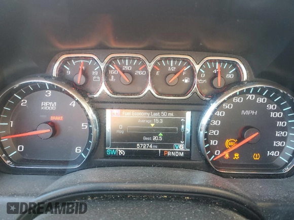 2014 Chevrolet Silverado 1500 with VIN 1GCNCREHXEZ145789, listed as a Copart auction lot 49135155 with 57,274 mi miles and Salvage Title. Bid and sale history available at DreamBid. Image 9.