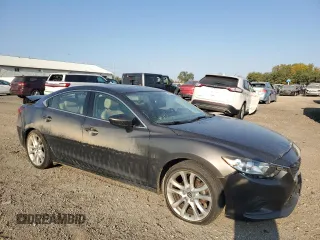 2016 Mazda Mazda6 i Touring with VIN JM1GJ1V50G1432856, listed as a Copart auction lot 75683404 with 0 mi miles and Salvage Title. Bid and sale history available at carsss.com. Image 4.