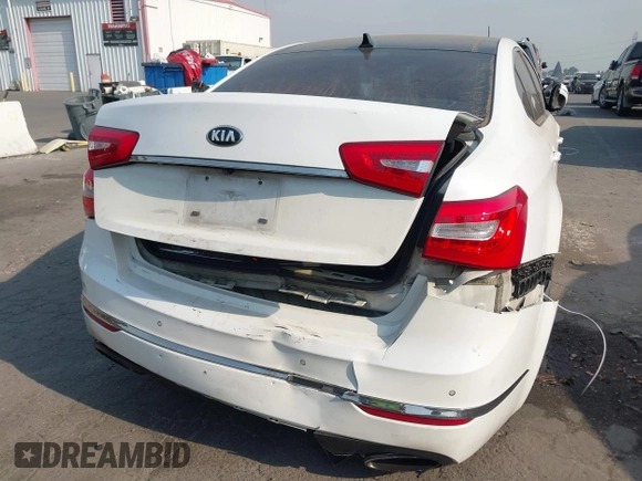 2015 Kia Cadenza Premium with VIN KNALN4D70F5196706, listed as a IAAI auction lot 41262917 with 189,340 mi miles. Bid and sale history available at carsss.com. Image 16.