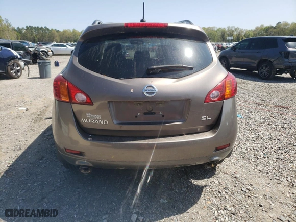 2010 Nissan Murano S with VIN JN8AZ1MU8AW018438, listed as a Copart auction lot 51287815 with 103,695 mi miles and Salvage Title. Bid and sale history available at carsss.com. Image 6.