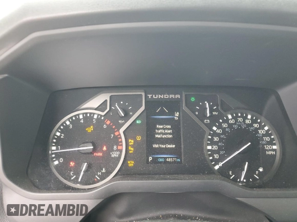 2022 Toyota Tundra Limited with VIN 5TFJA5AB6NX002476, listed as a Copart auction lot 44902235 with 48,571 mi miles and Salvage title. Bid and sale history available at DreamBid. Image 9.