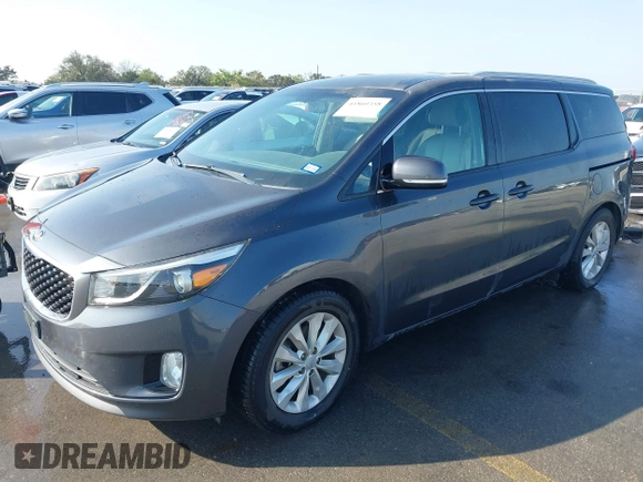 2016 Kia Sedona SX with VIN KNDMC5C11G6108175, listed as a IAAI auction lot 41860358 with 107,329 mi miles. Bid and sale history available at carsss.com. Image 2.