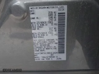 2014 Nissan Rogue SV with VIN 5N1AT2MT5EC801164, listed as a IAAI auction lot 41592585 with 137,121 mi miles. Bid and sale history available at carsss.com. Image 9.