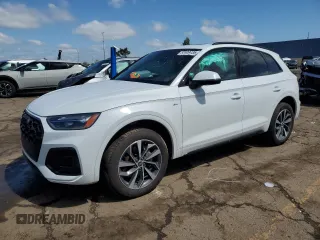2024 Audi Q5 S line Premium with VIN WA1GAAFYXR2119667, listed as a Copart auction lot 55909455 with 8,383 mi miles and Salvage title. Bid and sale history available at DreamBid. Image 1.