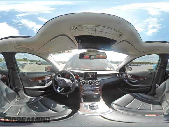 2017 Mercedes-Benz C 300 with VIN 55SWF4KB6HU184659, listed as a Copart auction lot 54953315 with 61,337 mi miles and Salvage Title. Bid and sale history available at DreamBid. Image 14.