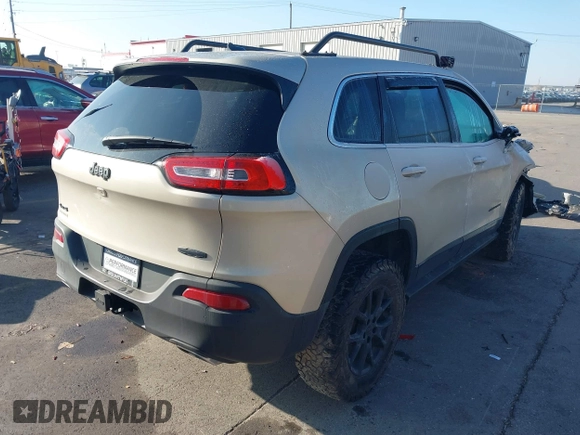 2015 Jeep Cherokee Latitude with VIN 1C4PJMCS4FW578401, listed as a IAAI auction lot 41014082 with 127,465 mi miles. Bid and sale history available at carsss.com. Image 4.