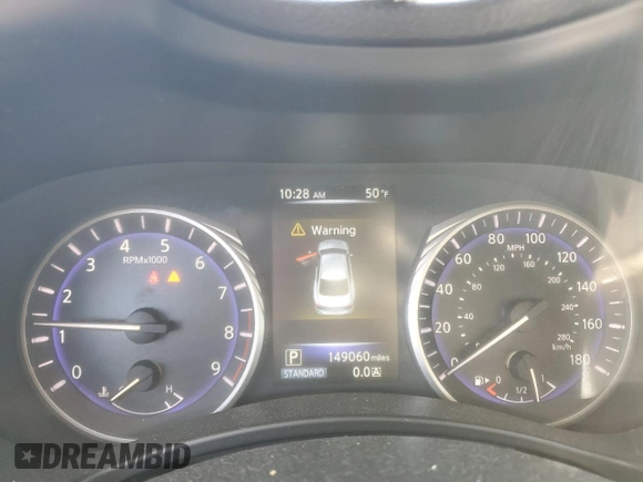 2014 Infiniti Q50 Sport with VIN JN1BV7AR4EM680570, listed as a Copart auction lot 52192845 with 149,060 mi miles and Salvage Title. Bid and sale history available at carsss.com. Image 9.