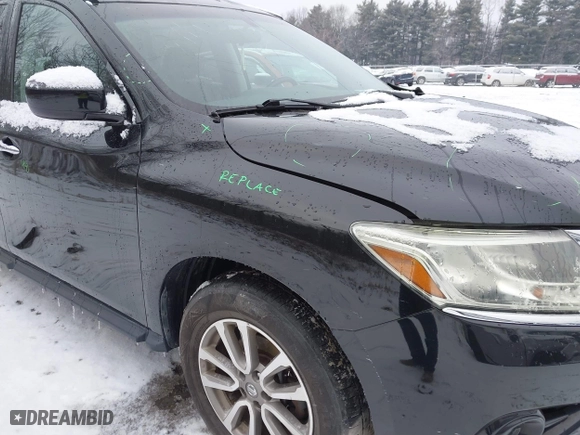2014 Nissan Pathfinder S with VIN 5N1AR2MM7EC727589, listed as a IAAI auction lot 41360143 with 76,268 mi miles. Bid and sale history available at carsss.com. Image 6.