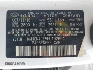 2017 Genesis G80 3.8L z VIN KMHGN4JE5HU192694, wystawiony jako Copart lot #48875045 z przebiegiem 141 416 mil mil oraz Szkody całkowita. Historia ofert i sprzedaży dostępna na DreamBid. Obrazek 14.
