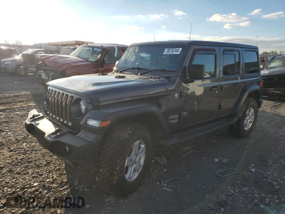 2021 Jeep Wrangler Unlimited Sport with VIN 1C4HJXKN2MW591498, listed as a Copart auction lot 78276744 with 98,868 mi miles and Salvage title. Bid and sale history available at DreamBid. Image 1.