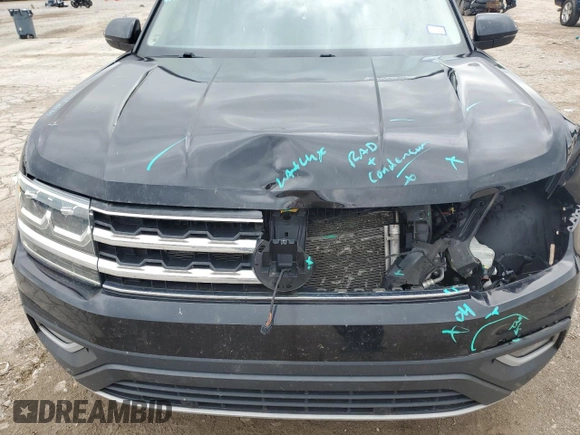 2019 Volkswagen Atlas SEL with VIN 1V2ER2CAXKC509184, listed as a Copart auction lot 58695325 with Not provided miles and Salvage title. Bid and sale history available at DreamBid. Image 12.