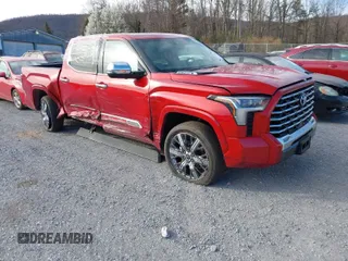 2022 Toyota Tundra Capstone Hybrid with VIN 5TFVC5DB5NX004324, listed as a IAAI auction lot 41849837 with 26,112 mi miles and . Bid and sale history available at DreamBid. Image 1.