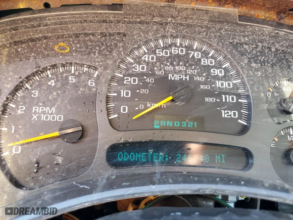 2003 Chevrolet Silverado 1500 LT with VIN 1GCEK19T43Z198987, listed as a Copart auction lot 67309884 with 246,248 mi miles and Salvage Title. Bid and sale history available at carsss.com. Image 9.