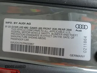 2023 Audi A5 Sportback S line Prestige z VIN WAUEACF57PA033957, wystawiony jako Copart lot #60224274 z przebiegiem 43 445 mil mil oraz Szkoda całkowita • Salvage title. Historia ofert i sprzedaży dostępna na DreamBid. Obrazek 13.