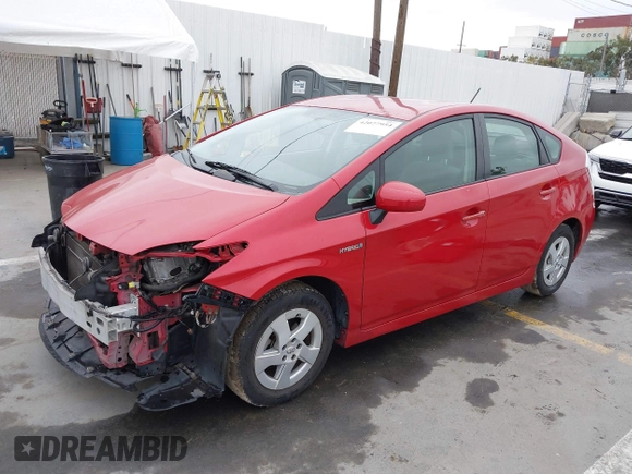2010 Toyota Prius II with VIN JTDKN3DU8A0053023, listed as a IAAI auction lot 42077954 with 153,657 mi miles. Bid and sale history available at carsss.com. Image 2.