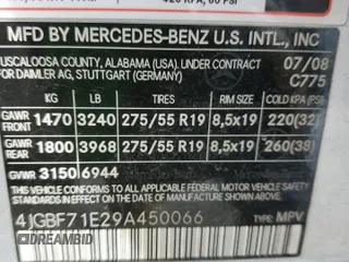 2009 Mercedes-Benz GL-Class 4.6L with VIN 4JGBF71E29A450066, listed as a Copart auction lot 73738034 with 108,285 mi miles and Salvage Title. Bid and sale history available at carsss.com. Image 14.