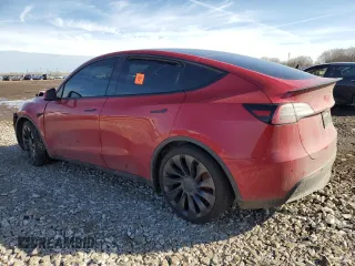 2021 Tesla Model Y Performance with VIN 5YJYGDEF5MF297938, listed as a Copart auction lot 46754415 with Not Provided miles and Salvage Title. Bid and sale history available at DreamBid. Image 2.