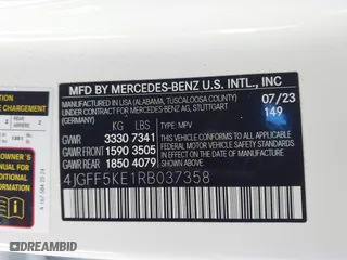 2024 Mercedes-Benz GLS with VIN 4JGFF5KE1RB037358, listed as a IAAI auction lot 41334345 with 16,064 mi miles. Bid and sale history available at carsss.com. Image 9.