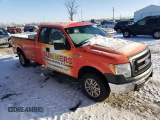 2014 Ford F-150 XL with VIN 1FTVX1EF6EKD36882, listed as a Copart auction lot 88322845 with 205,422 mi miles and Salvage title. Bid and sale history available at DreamBid. Image 4.