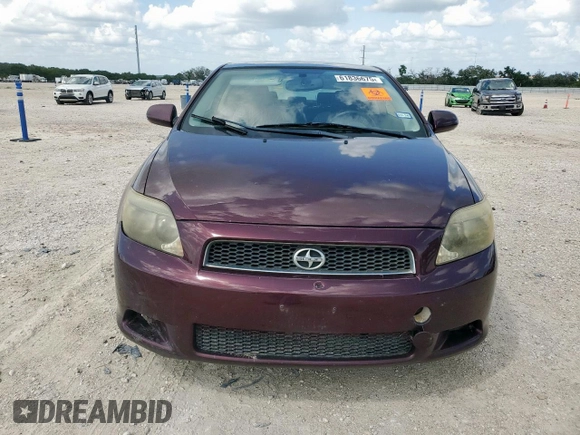 2007 Scion tC Spec with VIN JTKDE167870154942, listed as a Copart auction lot 61836675 with 186,257 mi miles and Salvage title. Bid and sale history available at DreamBid. Image 5.