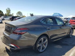 2024 Genesis G70 2.5T with VIN KMTG34SC9RU141502, listed as a Copart auction lot 50356715 with 2,595 mi miles and Salvage Title. Bid and sale history available at carsss.com. Image 3.