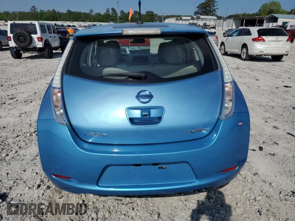 2011 Nissan LEAF SL-e with VIN JN1AZ0CP0BT003522, listed as a Copart auction lot 54838115 with 58,080 mi miles and Clean Title. Bid and sale history available at carsss.com. Image 6.