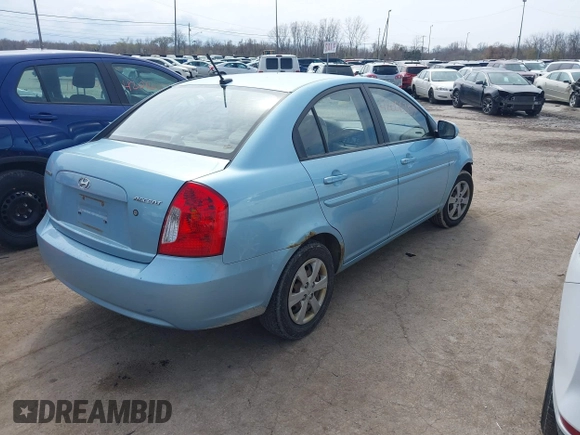 2010 Hyundai Accent GLS with VIN KMHCN4AC4AU427993, listed as a IAAI auction lot 42006357 with 208,298 mi miles. Bid and sale history available at carsss.com. Image 4.
