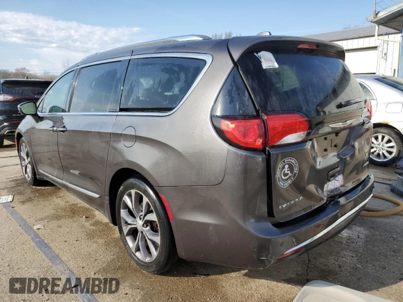 2017 Chrysler Pacifica Limited with VIN 2C4RC1GG2HR836062, listed as a Copart auction lot 50992405 with 135,333 mi miles and Salvage Title. Bid and sale history available at DreamBid. Image 2.