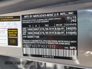 2015 Mercedes-Benz GL-Class GL 450 with VIN 4JGDF6EE9FA531512, listed as a Copart auction lot 61120853 with 109,418 mi miles. Bid and sale history available at carsss.com. Image 15.