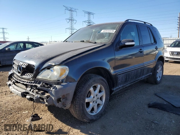 2002 Mercedes-Benz M-Class with VIN 4JGAB75E12A331867, listed as a Copart auction lot 42372375 with 120,434 mi miles and Salvage Title. Bid and sale history available at carsss.com. Image 1.