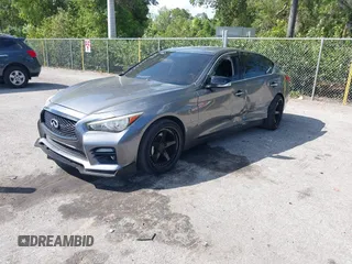 2014 Infiniti Q50 Sport with VIN JN1BV7AP4EM670443, listed as a IAAI auction lot 41801219 with 98,719 mi miles and . Bid and sale history available at DreamBid. Image 17.