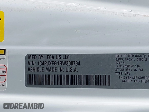 2024 Jeep Wrangler Rubicon with VIN 1C4PJXFG1RW300794, listed as a IAAI auction lot 42784578 with 22,652 mi miles and . Bid and sale history available at DreamBid. Image 9.