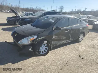 2015 Nissan Versa SV with VIN 3N1CN7AP8FL921710, listed as a Copart auction lot 47211155 with 175,697 mi miles and Salvage Title. Bid and sale history available at carsss.com. Image 1.